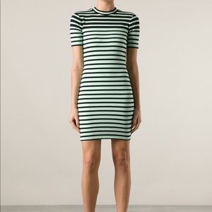 T by Alexander Wang striped mini dress